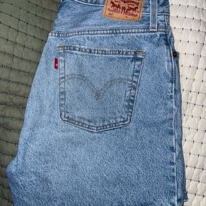 Levi's Light Blue Straight Jean shorts